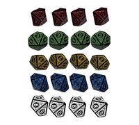 DEVNWIGMO 20 Pièces Dés à Dix Faces Ensemble de Dés pour Jeux de Rôle Accessoires en Acrylique pour Mathématiques Adaptée pour Jeu de Société