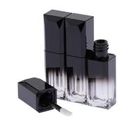 DEVNWIGMO 3 Pièces Flacon Gloss Lèvres Tube Rouge à Lèvres Récipient Vide Tube Cosmétique Réutilisable Plastique Adapté pour Sortie Cadeau entre Am, Noir3,