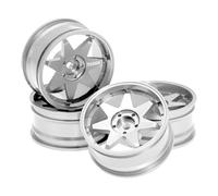 DEVNWIGMO 4 Pièces Jantes de Roue Roues de Remplacement Composants de Modélisme RC Pièces de Durabilité En Métal Intégral Adapté pour Remplacement et Améliorati, Blanc