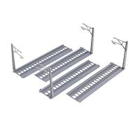 DEVNWIGMO 4 Pièces Rails Circuit Train Jouets Accessoires Plateforme Gare Diorama Sable Table Alliage Adapté pour Activité Enfant Créativité Collect, sans Lumières 20cm