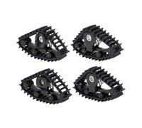 DEVNWIGMO 4 Pièces Roues Pneus Neige Set Accessoires Renouvellement Aluminium Adaptée pour Passion Véhicules Télécommandés Neige, Noir