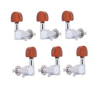DEVNWIGMO 6 Pièces Mécanique Guitare Tuning Pegs Boutons Machine Métal Anti- Système Fermé Convient pour Guitare Acoustique Électrique Réglag, Rouge