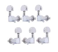 DEVNWIGMO 6 Pièces Mécanique Guitare Tuning Pegs Boutons Machine Métal Anti- Système Fermé Convient pour Guitare Acoustique Électrique Réglag, ROND