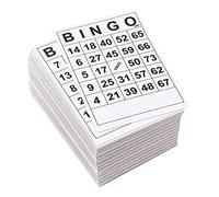DEVNWIGMO 60 Pièces Cartes Bingo Feuilles Papier Jetables Réutilisables Accessoires Jeux Facile à Lire Fournitures Adaptées aux Enfants Adultes Famille