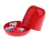 DEVNWIGMO 7 Pièces Gobelet à Dés Agitateur Ensemble Décider Jeux Utilisation Plastique Pratique Optimisé Adapté Parties Famille Gaming Maison Bar Décision, Rouge
