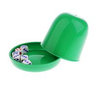 DEVNWIGMO 7 Pièces Gobelet à Dés Agitateur Ensemble Décider Jeux Utilisation Plastique Pratique Optimisé Adapté Parties Famille Gaming Maison Bar Décision, Vert