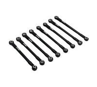 DEVNWIGMO 8 Pièces Châssis Fixation Tige Aluminium 6061 Tige Liaison Voiture RC Métallique Kit Complet Léger Adapté à Collection Modélisme, Noir