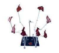 DEVNWIGMO Action Figure Stand Support Socle Modèle Figurine Base avec Effet Pierre Textures Matériaux PP Adapté pour Exposition de Personnages, Rouge