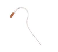 DEVNWIGMO Basson Embouchure Croche Liège Pièce Remplaçante Métal Argent Utilisation pour Musiciens Apprentissage Cours Orchestre Public, comme décrit, 21.5cm