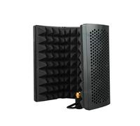 DEVNWIGMO Bouclier Écran Mousse Acoustique Haute Densité Pliable Absorption Bruit Protège Micro Adapté Chant Diffusion Radio, 3 Panneaux