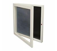 DEVNWIGMO Cadre d'Exposition pour Enfants Cadre Présentoir Murale Vitrine Rectangulaire MDF Fonction Flip-cover pour Garder les, Blanc, 11x14 Pouces 27.9x35.6cm - Modèle Enfant
