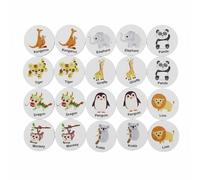 DEVNWIGMO Carte Apprentissage Enfant Jeu Éducatif Mémoire Concentration Association Disques Illustration Animaux Fruits Dinosaure Fonction Développement Adaptée, Motif Animal