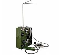 DEVNWIGMO Communication Réplique Prop Télégraphe Équipement Radio Simulation Rétro Détails Visibles Construction Solide Décoration Appropriée à Bureau Lecture, Vert, Modèle Moyen sans Son Ni Lumière