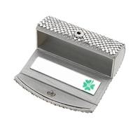 DEVNWIGMO Étui à Rouge à Lèvres Organisateur Boîte Support Rangement Léger Équipé Miroir Décoratif Fabriqué D'Aluminium Tissu de Soie Conçu pour Sac à Ma, Argent