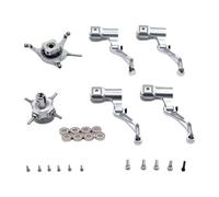 DEVNWIGMO Kit de Réparation pour Hélicoptère RC Croisillon Tête de Rotor Clips pour Pales Roulements En Aluminium Montage Simple Adapté Aux Modèles K, Argent