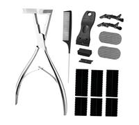 DEVNWIGMO Kit D'outils pour Extensions de Cheveux, Pince à Bandes Adhésives Confort,