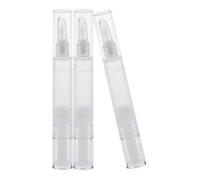 DEVNWIGMO Lot de 3 Stylos à Bille Transparents à Mécanisme Rétractable de 5 Ml avec Embout En Silicone