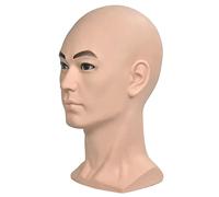 DEVNWIGMO Mannequin Robuste En PVC pour Perruque, Chapeau et Bijoux pour Homme, Présentoir à Bijoux et Coiffe.