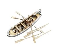 DEVNWIGMO Maquette de Canot de Sauvetage Miniature avec en Bois et Pièces Métalliques, Accessoire de Construction de Bateaux Miniatures, Facile à Asse
