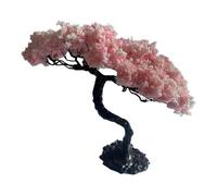 DEVNWIGMO Miniature Arbre Figurine Fleur Cerisier Décoration Chef-d'œuvre Fil de Fer Poudre pour Maquette Architecture Artisanat Adapté à la Décoration de