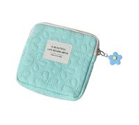 DEVNWIGMO Pochette Matelassée pour Tampons et Serviettes Hygiéniques, Idéale pour Les Fabriquée En Polyester avec Fermeture éclair. Convient Aux Femmes, Bleu