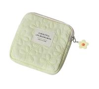 DEVNWIGMO Pochette Matelassée pour Tampons et Serviettes Hygiéniques, Idéale pour Les Fabriquée En Polyester avec Fermeture éclair. Convient Aux Femmes, Jaune