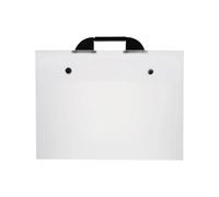 DEVNWIGMO Pratique à Transporter Sac de Rangement Posters et Documents Divers Trousse de Dessin Imperméable PP Adaptée pour Artistes Écoles Or, A2