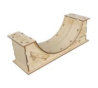 DEVNWIGMO Rampe à Doigts Ensemble Rampe Miniature Accessoires Parc Accessoires Skate Solide Bois Surface Lisse pour Enfants et Adultes Convient Jouets et Décora, U Shape Slope