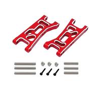 DEVNWIGMO RC Car Arm Bras Inférieur Métal Pièce Contrôle Précision Remplacement Adapté à Wltoys 244016 Utilisation Terrain Accidenté /24, Rouge et Argent