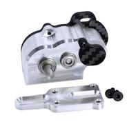 DEVNWIGMO RC Gearbox Module Transmission Métal Aluminium CNC Acier Pignon Carbone Plaque Moteur Compatible avec Crawler 1/10 Utilisation Passionnés Collection, Argent