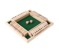 DEVNWIGMO Shut The Box Plateau de Jeu Société Jeux de Table avec Dés Jeu à Boire Apprentissage Mathématique Jouet Éducatif en Bois pour Enfants Adultes