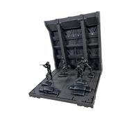 DEVNWIGMO Socle D'Exposition pour Figurines Base de Bataille et Décor de Garage Modulable Scène pour Poupées d'action en PP Solide Adapté pour Valoriser Une Co, Style D