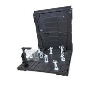 DEVNWIGMO Socle D'Exposition pour Figurines Base de Bataille et Décor de Garage Modulable Scène pour Poupées d'action en PP Solide Adapté pour Valoriser Une Co, Style A