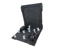 DEVNWIGMO Socle D'Exposition pour Figurines Base de Bataille et Décor de Garage Modulable Scène pour Poupées d'action en PP Solide Adapté pour Valoriser Une Co, Style B