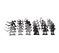 DEVNWIGMO Soldat Modèle Jouets Figurines Plastique Chevaliers Chevaux Accessoires Jouets Exercices Créativité Adaptés pour Enfants Garçons Filles Décora, 24 pièces