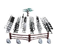 DEVNWIGMO Soldat Modèle Jouets Figurines Plastique Chevaliers Chevaux Accessoires Jouets Exercices Créativité Adaptés pour Enfants Garçons Filles Décora, 48 pièces
