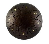 DEVNWIGMO Steel Drum Instrument Percussion Main Hand Drumming Alliage Acier Incluant Maillets Adapté Aux Enfants Apprentissage Musique e, Marron foncé