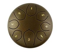 DEVNWIGMO Steel Drum Instrument Percussion Main Hand Drumming Alliage Acier Incluant Maillets Adapté Aux Enfants Apprentissage Musique e, Bronze vert