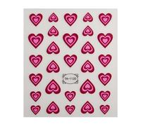 DEVNWIGMO Stickers pour Ongles En Forme de Cœur, Autocollants pour Manucure DIY, Parfaits Comme Cadeau pour Femme Ou Petite Amie, Ou pour Un Salon de Beauté, Rose