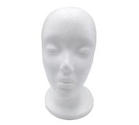 DEVNWIGMO Tête de Mannequin En Mousse pour Perruques Support Mannequin Styrène Femme Structure Légère Multifonctionnalité Utilisable Salon Magasin Maison, 02