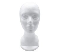 DEVNWIGMO Tête de Mannequin En Mousse pour Perruques Support Mannequin Styrène Femme Structure Légère Multifonctionnalité Utilisable Salon Magasin Maison, 07