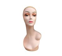 DEVNWIGMO Tête de Mannequin pour Perruque avec épaule Gauche, Modèle de Formation, Présentoir de Perruque Multifonctionnel, Style un