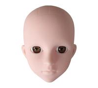 DEVNWIGMO Tête de Mannequin Vierge En PVC pour L'entraînement Au Maquillage et à L'extension de Cils, Idéale pour Les élèves En Cosmétologie. Convient A, Yeux Marrons