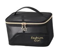 DEVNWIGMO Trousse de Toilette Double Compartiment, Sac Fourre-tout, Pochette à Vernis à Ongles, Sac à Main Compact et Portable de Taille Standard, Une seule couche