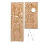 DEVNWIGMO USS New BB62 Ensemble Pont Maquette Bateau Accessoires en Bois Chaîne d'Ancre Incrustée 30cm pour Collection et Ornement Maison