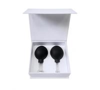 DEVNWIGMO Ventouses de Massage Set de Ventouses Kit de Soin par Aspiration Thérapie par Ventouses Dispositif Manuel Verre et Pvc Utilisation Aisée Aide à la, kit de 2 pièces avec boîte cad