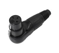 DEVNWIGMO XLR Connecteur Adaptateur 3 Broches Prise Soudée Angle Droit Connecteur Multi Orientation Assemblage Réutilisable Matière Alliage de, Femelle