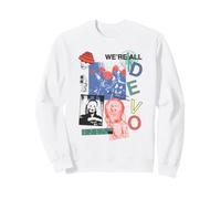 Devo Chaos Collage Colorful Icons New Wave Punk Vintage Band Sweatshirt