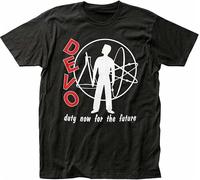 Devo Duty Now for The Future T Shirt Mens Rock N Roll Band Tee Black Colour Manches Courtes(Large)