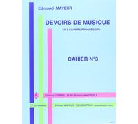 Méthodes et pédagogie COMBRE MAYEUR EDMOND - DEVOIRS DE MUSIQUE CAHIER 3 Formation musicale - solfège